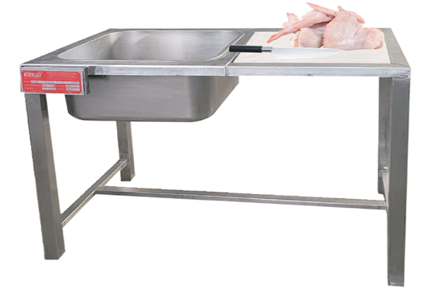 Table de lavage et découpage